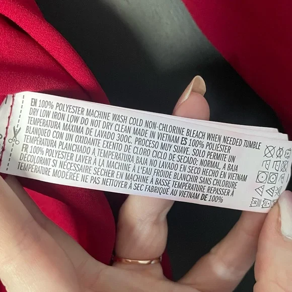 Forever 21 Red Crossover Blouse - Size Small - Picture 6 of 6